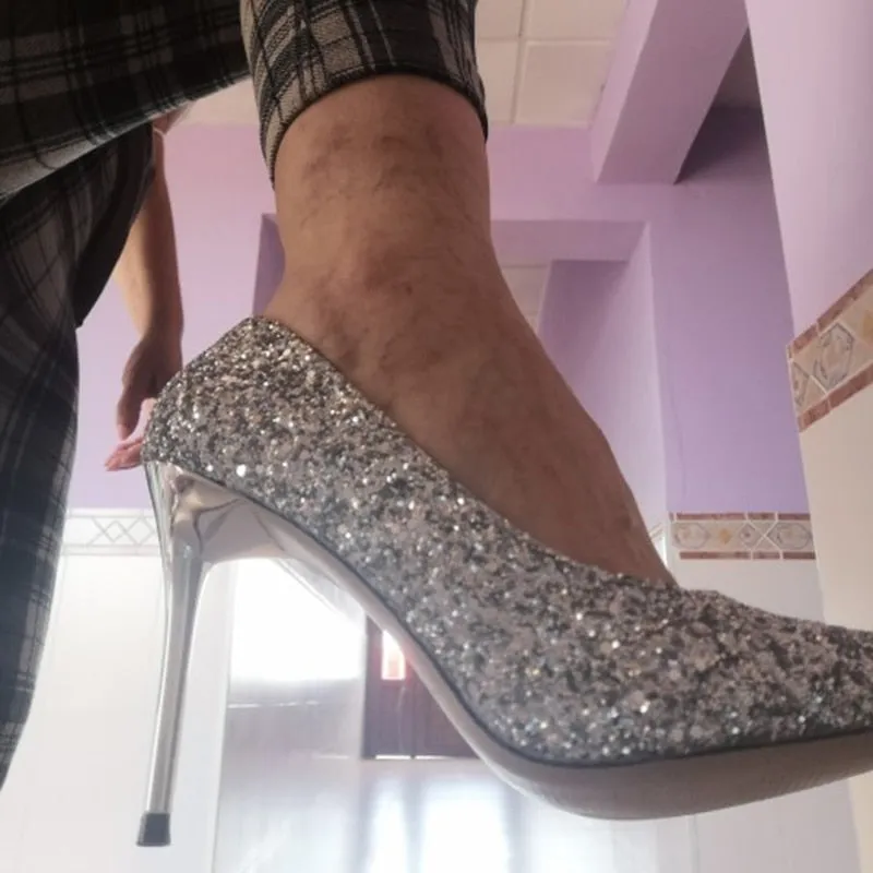 Funki Buys | Shoes | Women's High Heel Glitter Prom Pumps