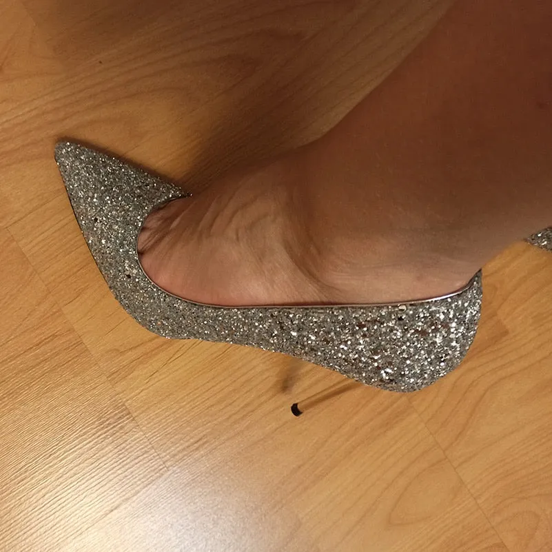 Funki Buys | Shoes | Women's High Heel Glitter Prom Pumps