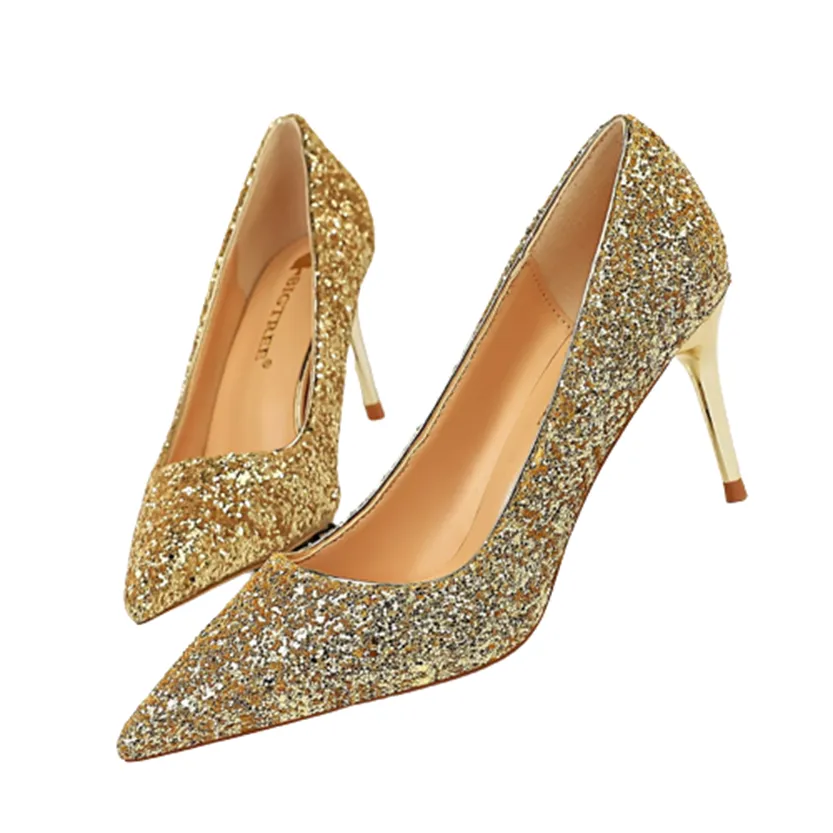 Funki Buys | Shoes | Women's High Heel Glitter Prom Pumps