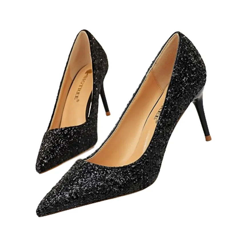 Funki Buys | Shoes | Women's High Heel Glitter Prom Pumps