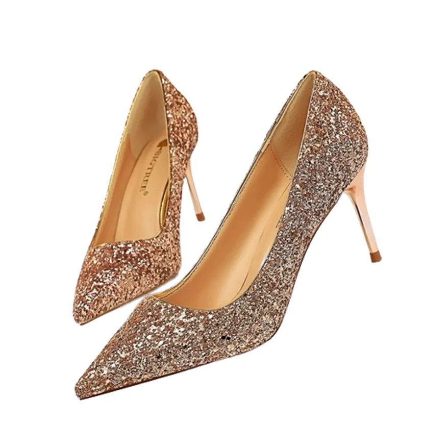 Funki Buys | Shoes | Women's High Heel Glitter Prom Pumps