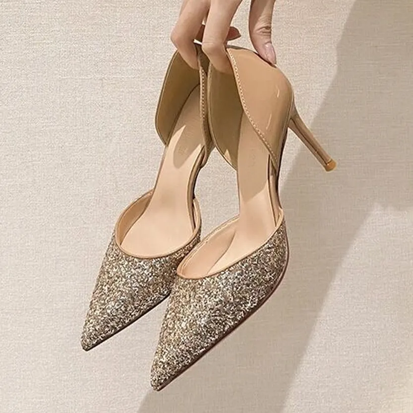 Funki Buys | Shoes | Women's Leather Sequin Glitter Bridal Shoe