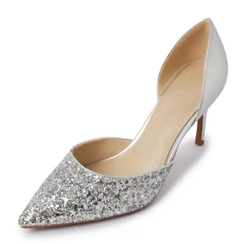 Funki Buys | Shoes | Women's Leather Sequin Glitter Bridal Shoe