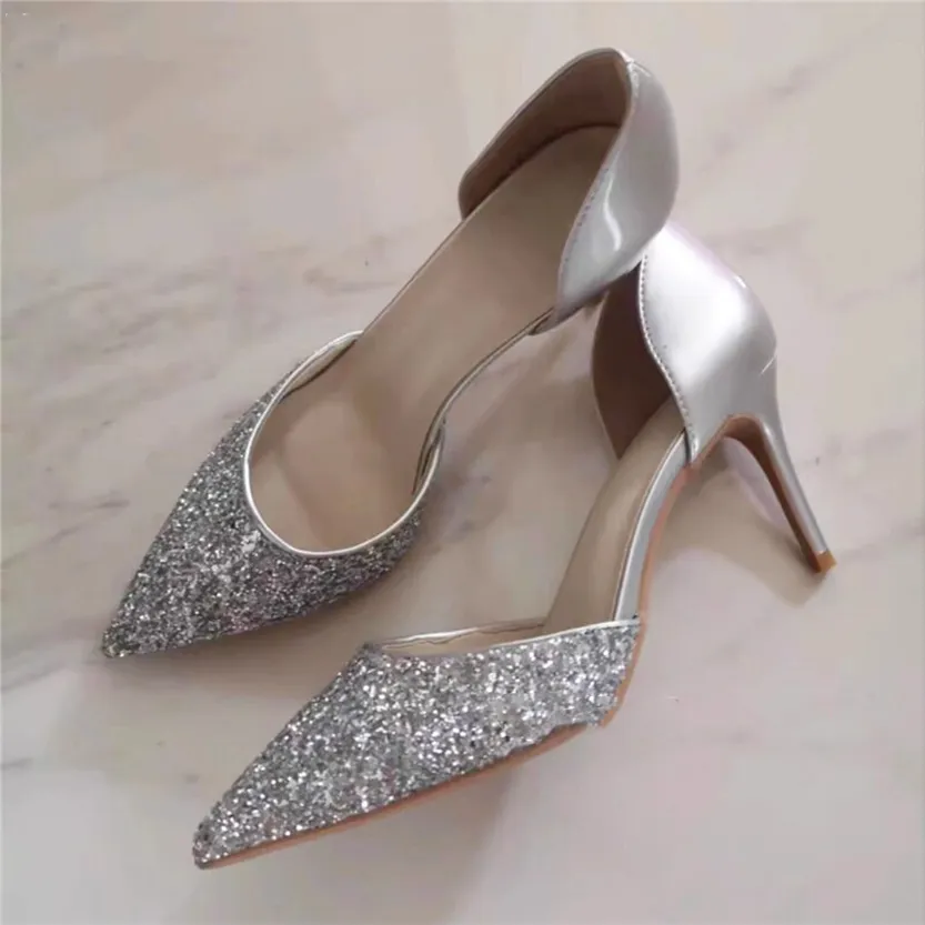 Funki Buys | Shoes | Women's Leather Sequin Glitter Bridal Shoe