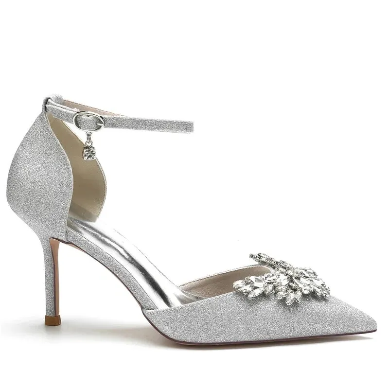 Funki Buys | Shoes | Women's Sequin Glitter Bridal Prom Stiletto