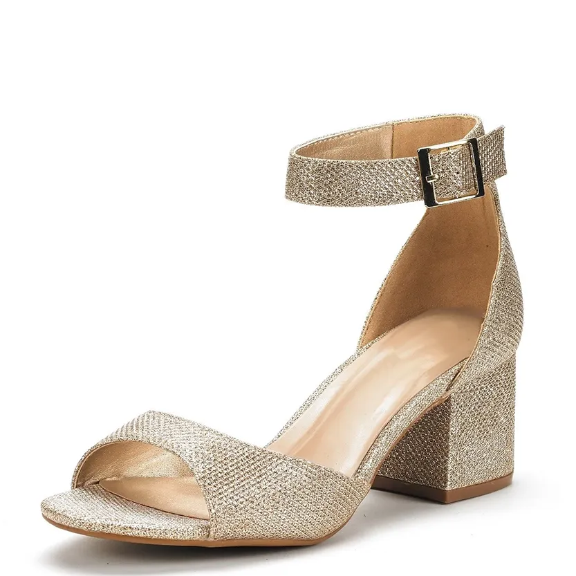 Funki Buys | Shoes | Women's Shimmery Gold Silver Sandals