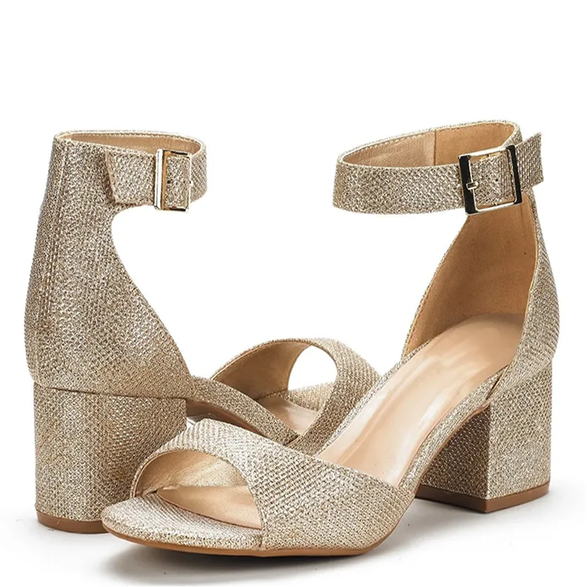 Funki Buys | Shoes | Women's Shimmery Gold Silver Sandals