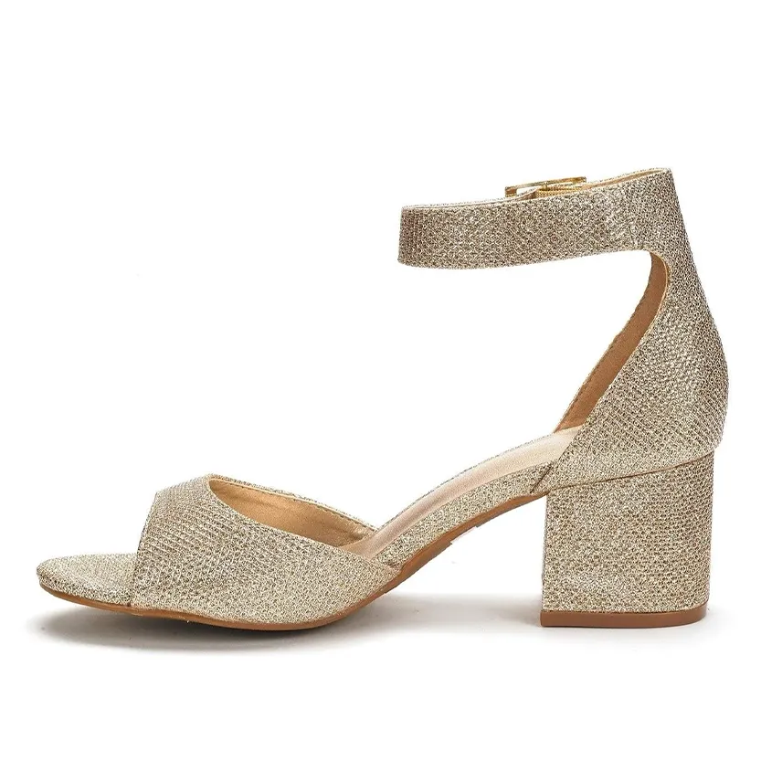 Funki Buys | Shoes | Women's Shimmery Gold Silver Sandals