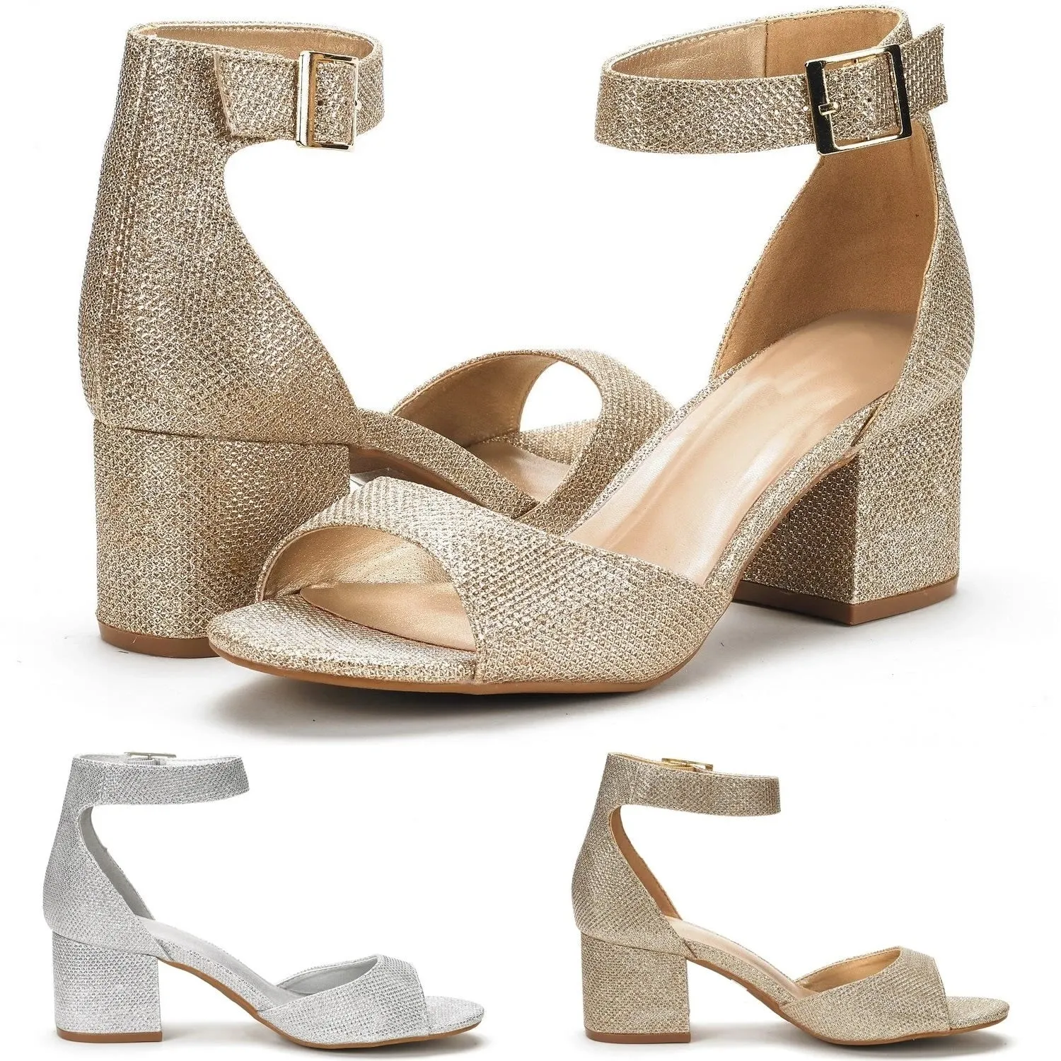 Funki Buys | Shoes | Women's Shimmery Gold Silver Sandals