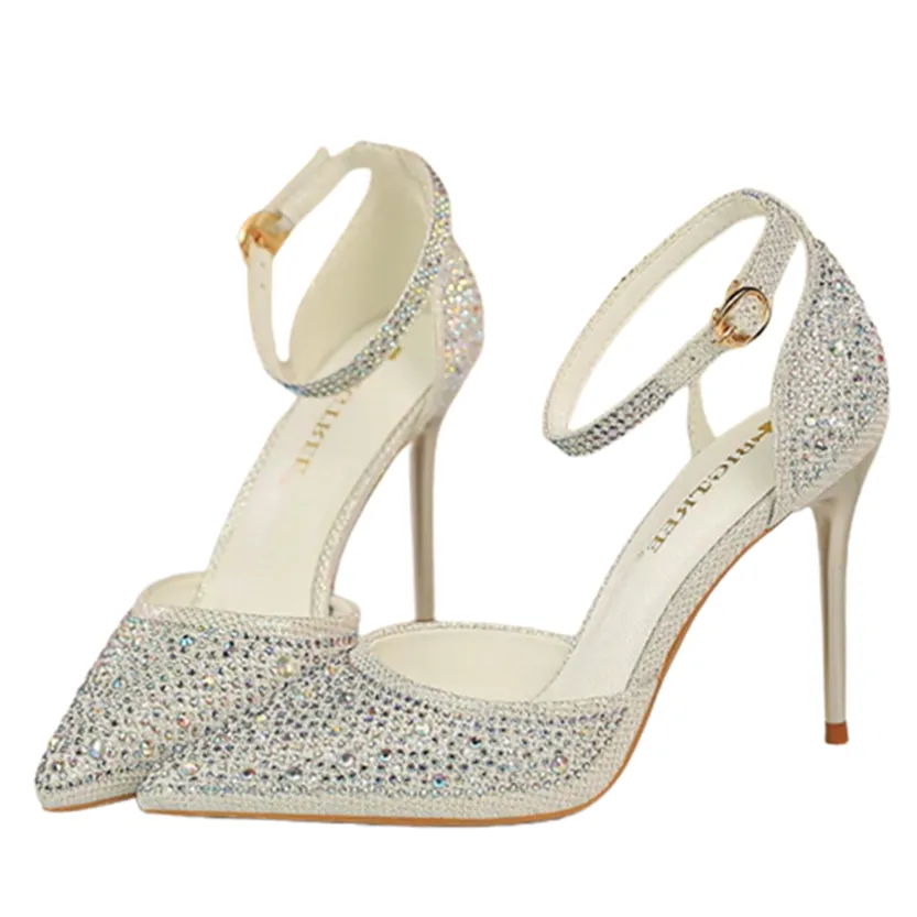 Funki Buys | Shoes | Women's Shiny Rhinestone Designer Heels