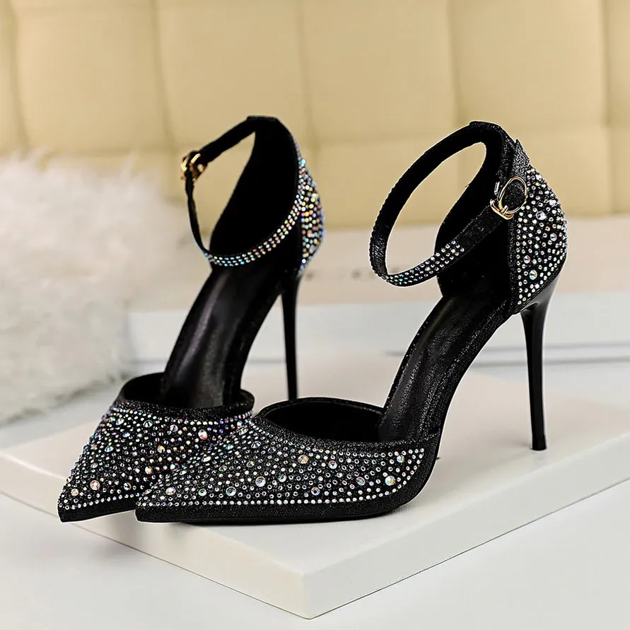 Funki Buys | Shoes | Women's Shiny Rhinestone Designer Heels