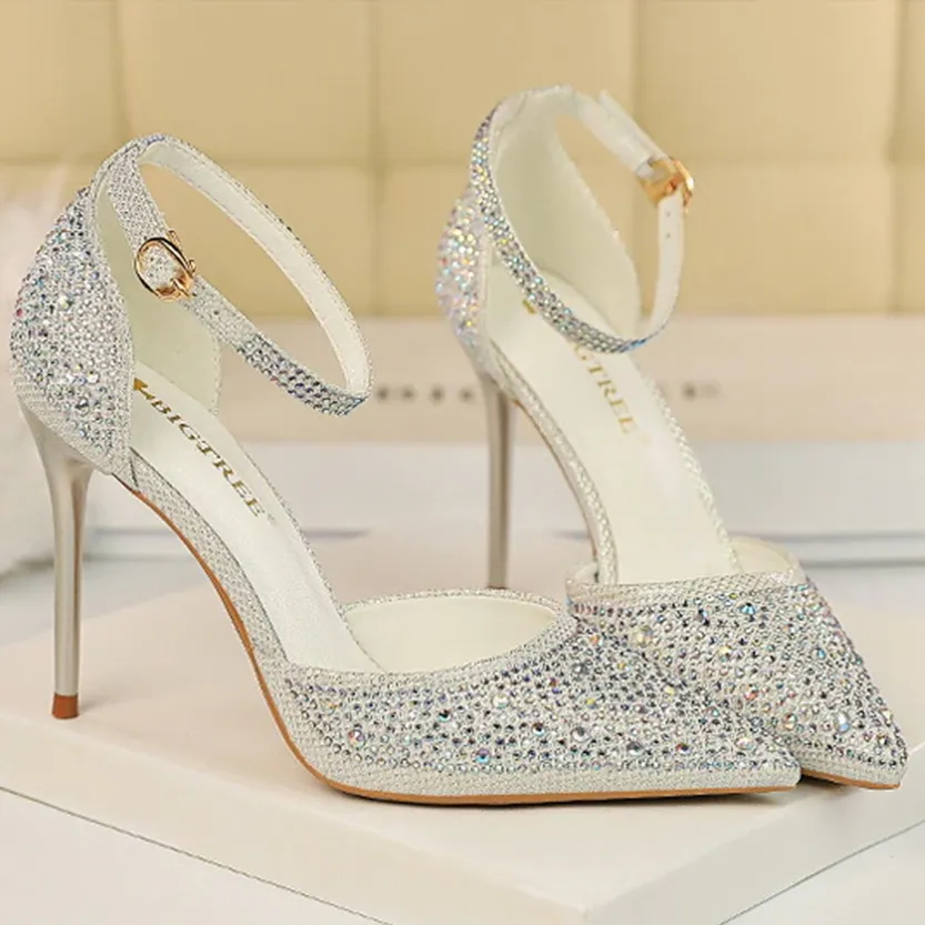 Funki Buys | Shoes | Women's Shiny Rhinestone Designer Heels