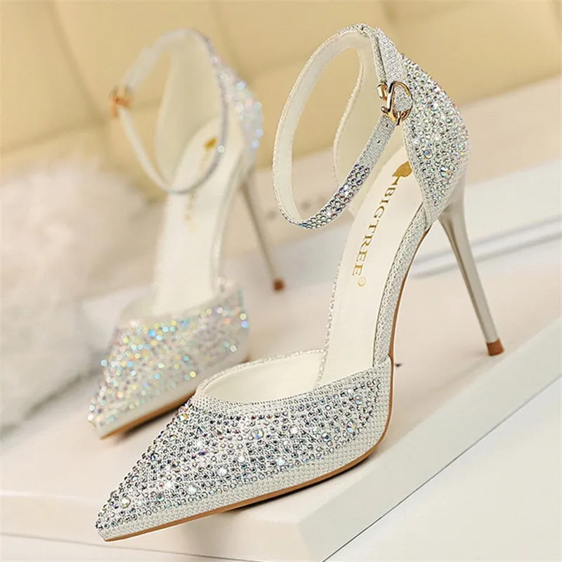 Funki Buys | Shoes | Women's Shiny Rhinestone Designer Heels