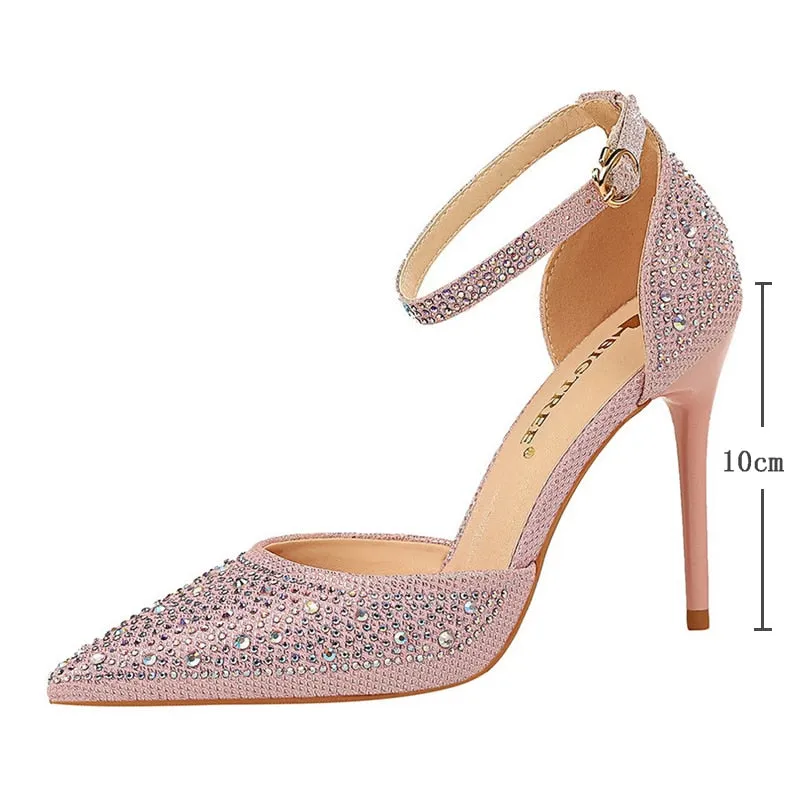 Funki Buys | Shoes | Women's Shiny Rhinestone Designer Heels