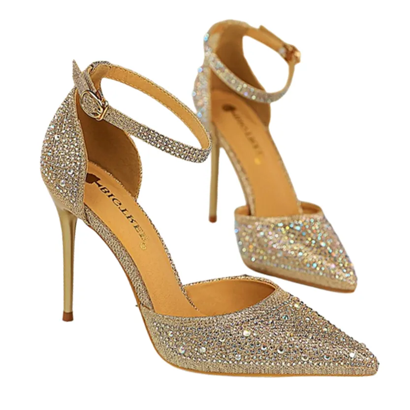 Funki Buys | Shoes | Women's Shiny Rhinestone Designer Heels