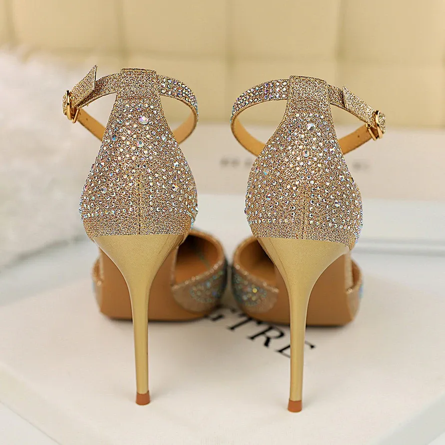 Funki Buys | Shoes | Women's Shiny Rhinestone Designer Heels