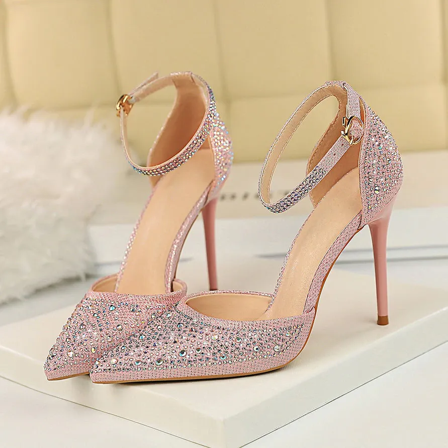 Funki Buys | Shoes | Women's Shiny Rhinestone Designer Heels