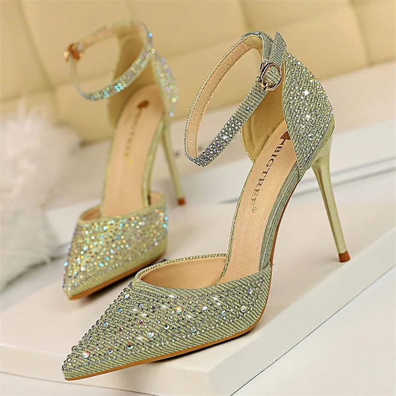 Funki Buys | Shoes | Women's Shiny Rhinestone Designer Heels