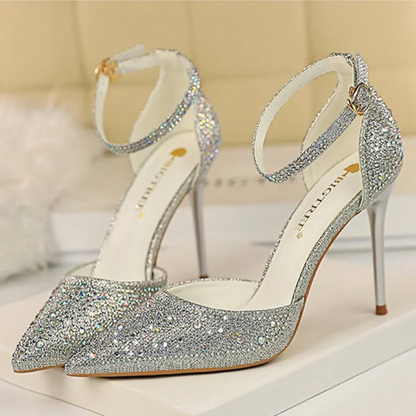 Funki Buys | Shoes | Women's Shiny Rhinestone Designer Heels