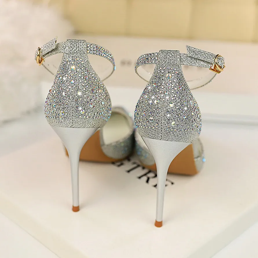 Funki Buys | Shoes | Women's Shiny Rhinestone Designer Heels