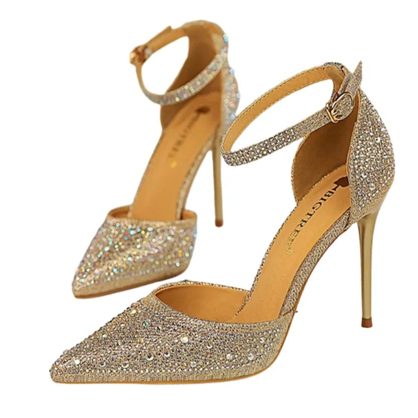 Funki Buys | Shoes | Women's Shiny Rhinestone Designer Heels