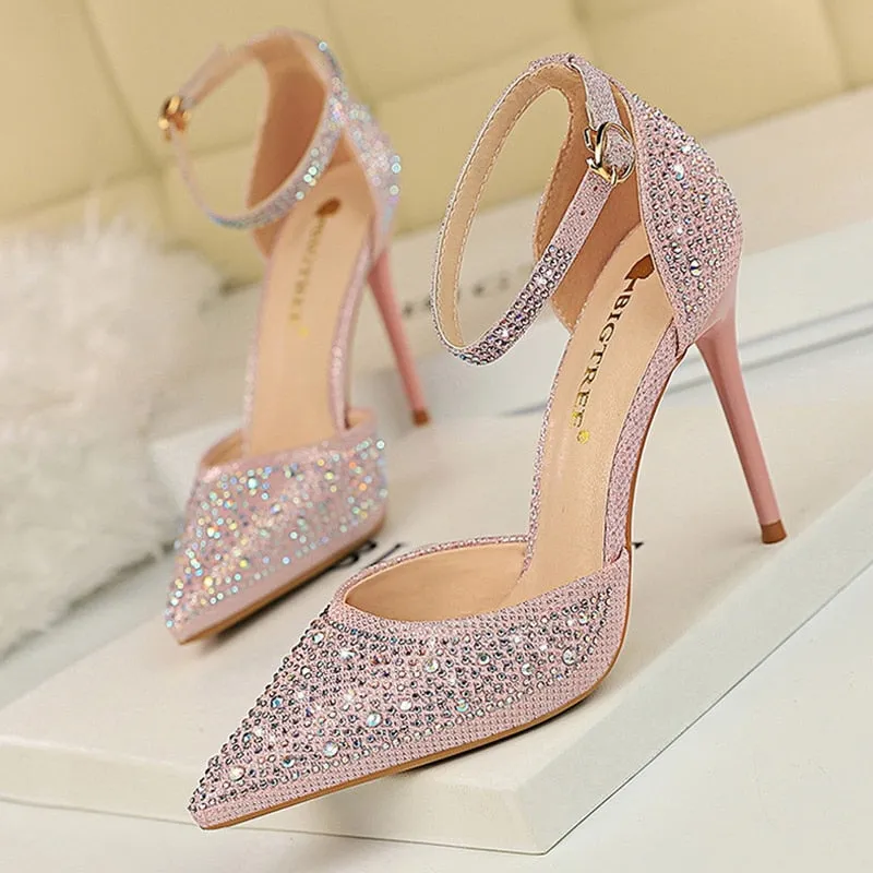 Funki Buys | Shoes | Women's Shiny Rhinestone Designer Heels