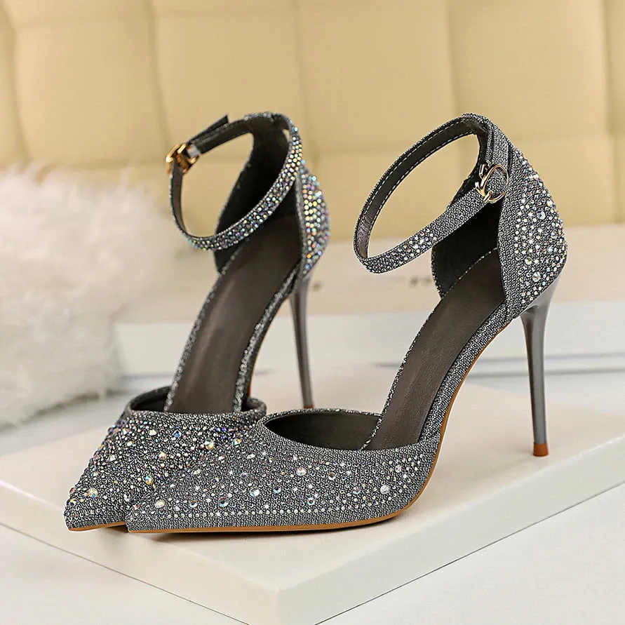 Funki Buys | Shoes | Women's Shiny Rhinestone Designer Heels