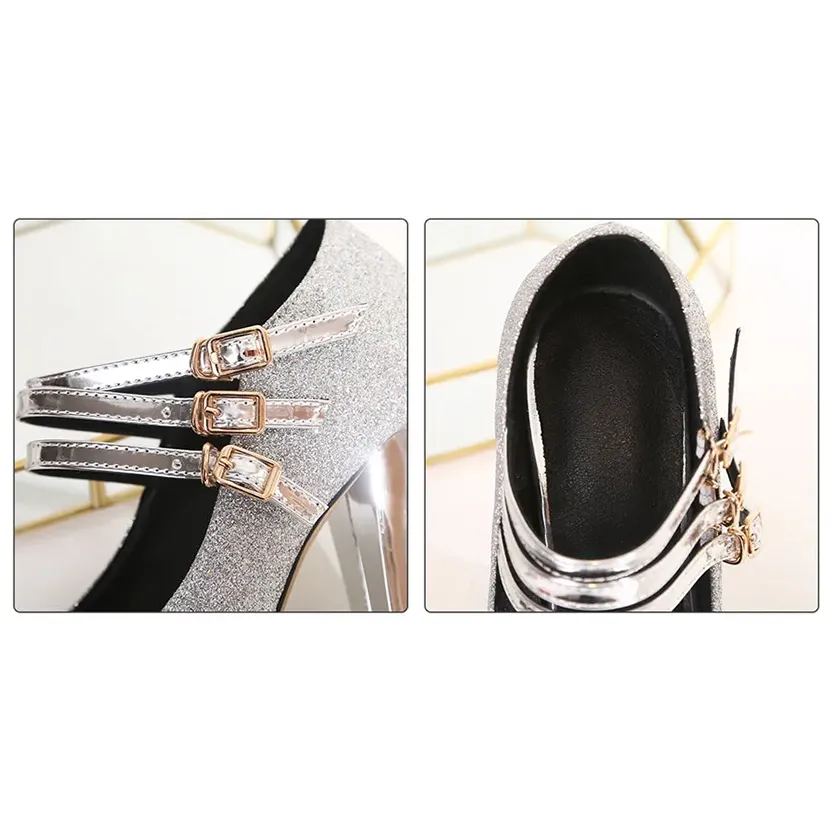 Funki Buys | Shoes | Women's Silver Gold Bling Party Platforms