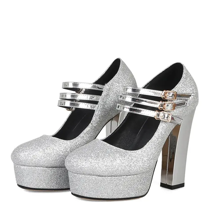 Funki Buys | Shoes | Women's Silver Gold Bling Party Platforms