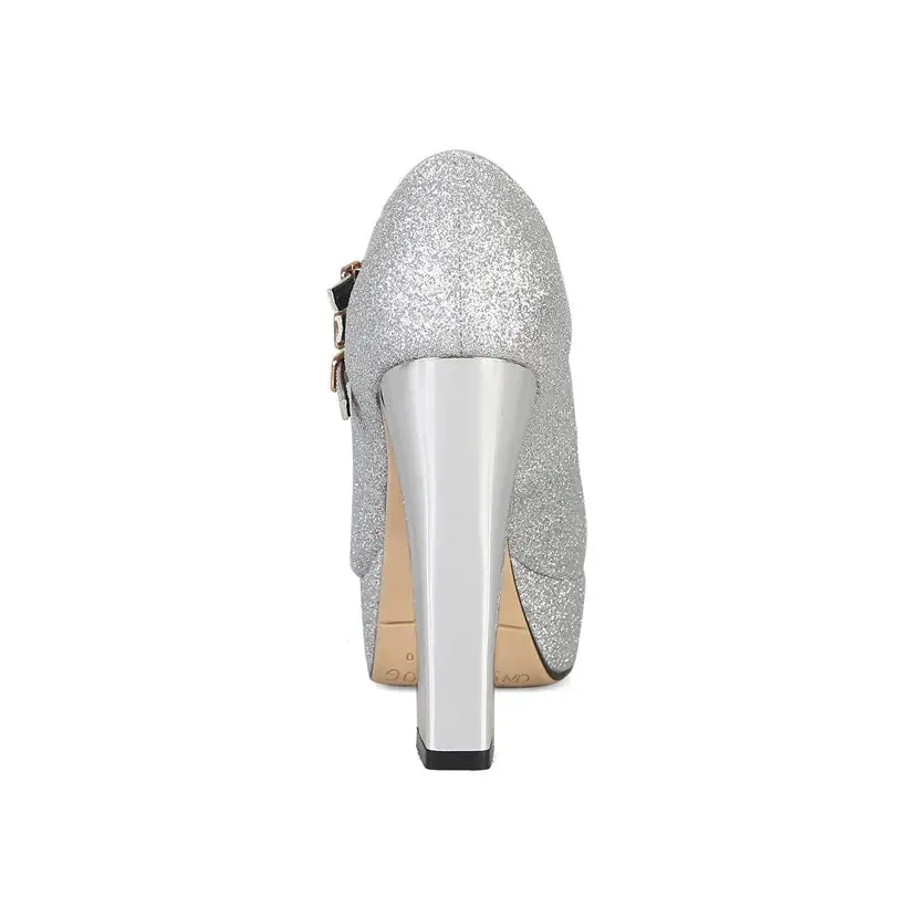 Funki Buys | Shoes | Women's Silver Gold Bling Party Platforms