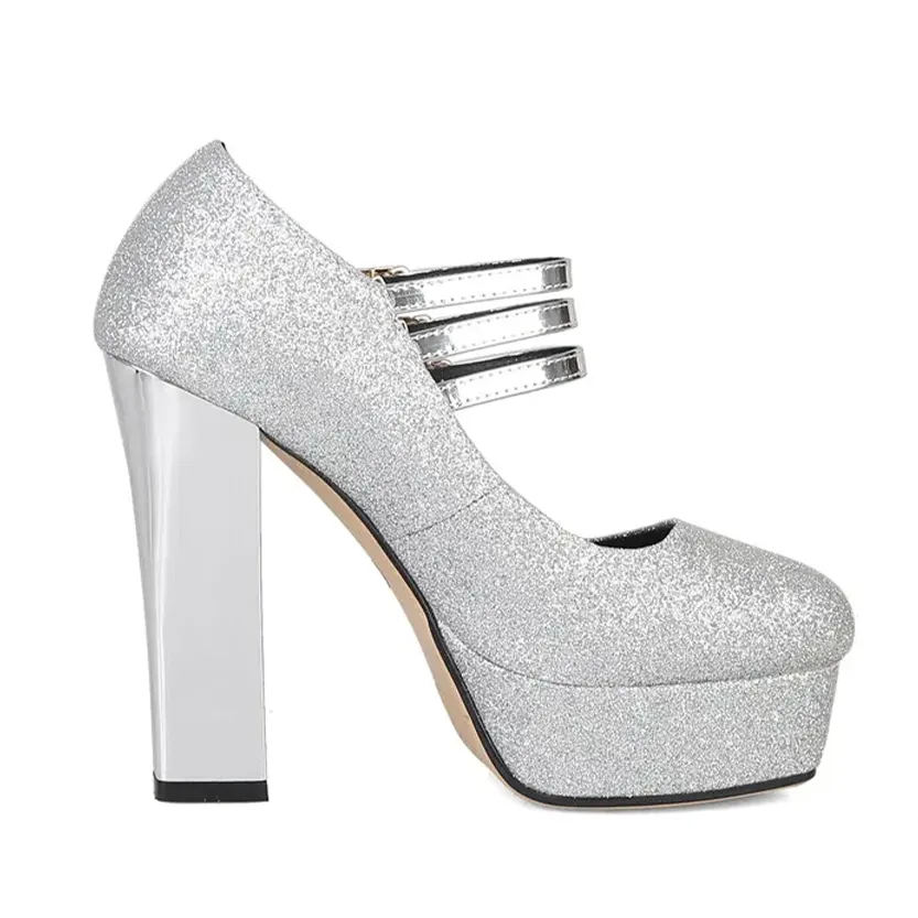 Funki Buys | Shoes | Women's Silver Gold Bling Party Platforms