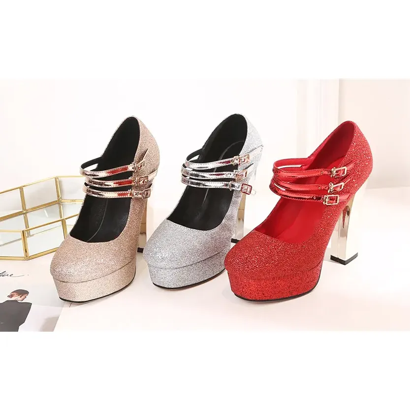 Funki Buys | Shoes | Women's Silver Gold Bling Party Platforms