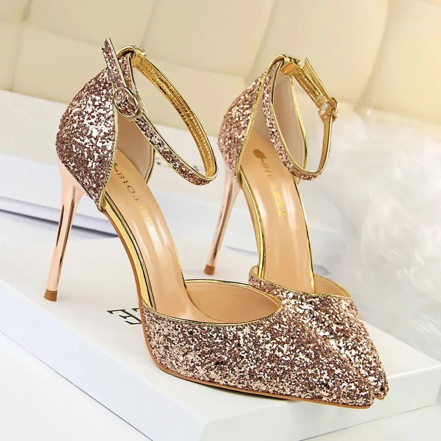 Funki Buys | Shoes | Women's Sparkly Glitter Wedding Sandals