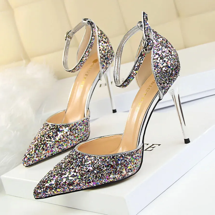 Funki Buys | Shoes | Women's Sparkly Glitter Wedding Sandals