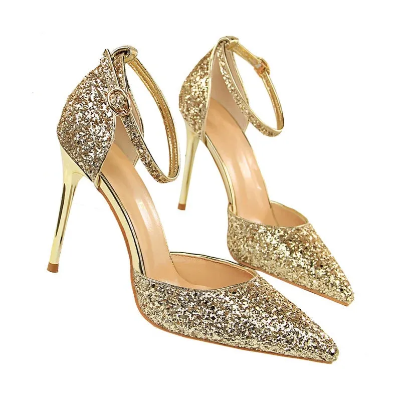 Funki Buys | Shoes | Women's Sparkly Glitter Wedding Sandals