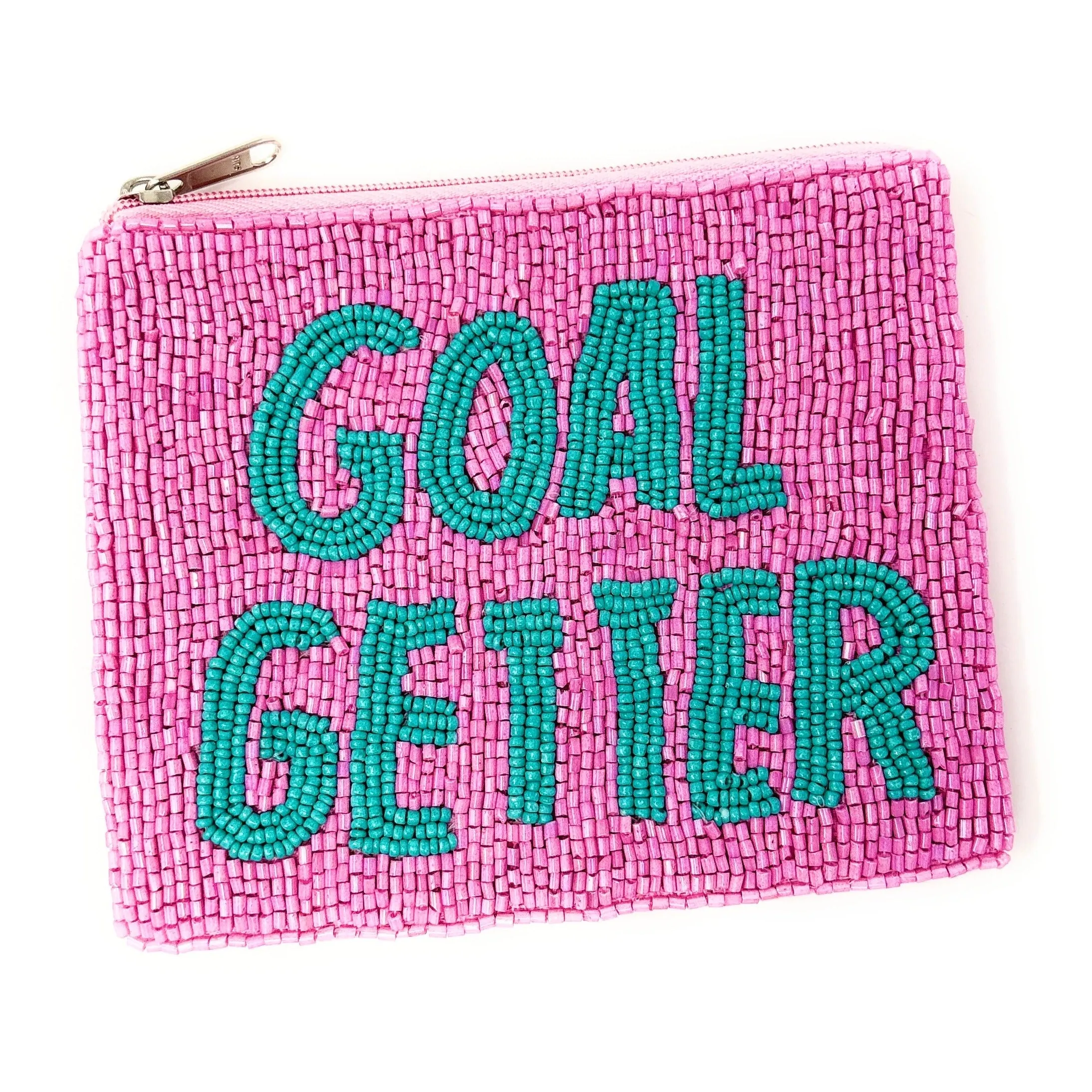 Goal Getter Beaded Pouch Purse