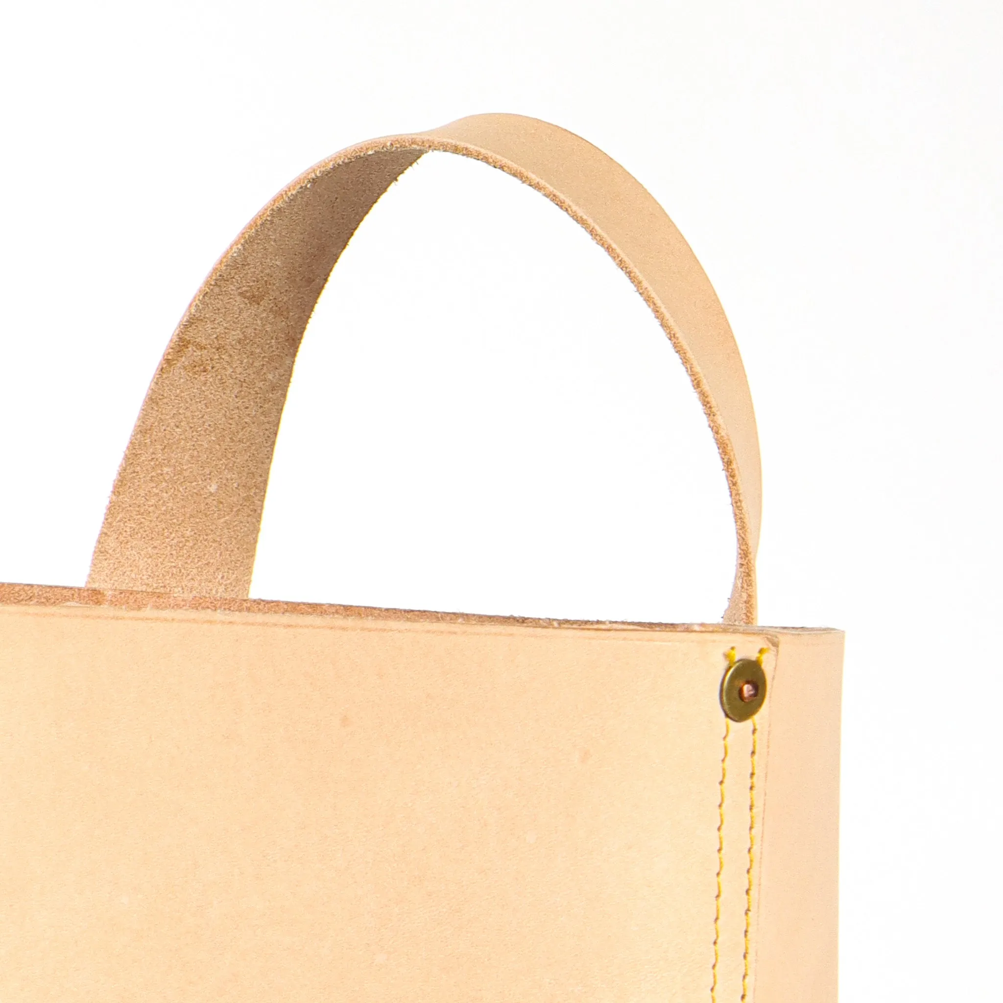 Leather Bucket Tote | Undyed (sample)