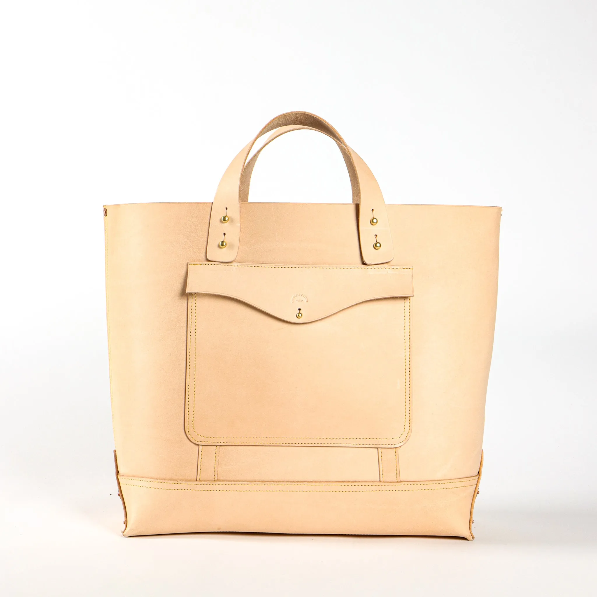 Leather Bucket Tote | Undyed (sample)