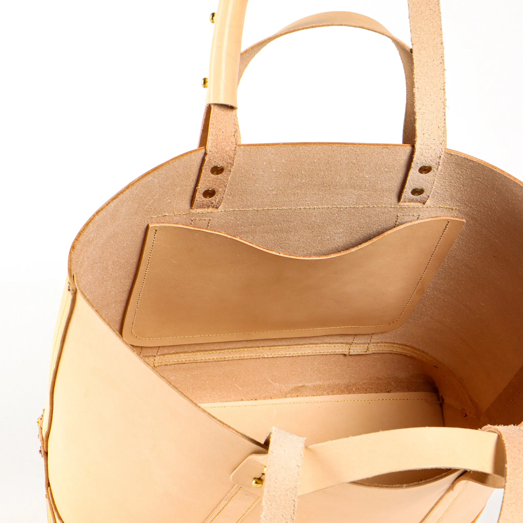 Leather Bucket Tote | Undyed (sample)