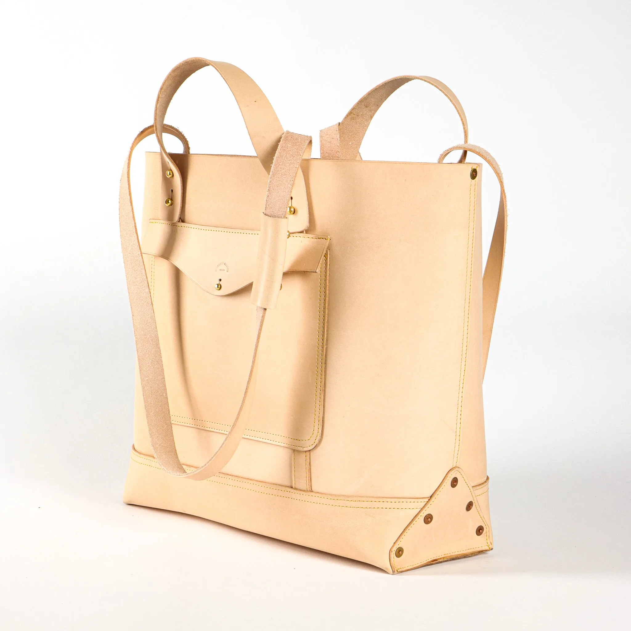 Leather Bucket Tote | Undyed (sample)