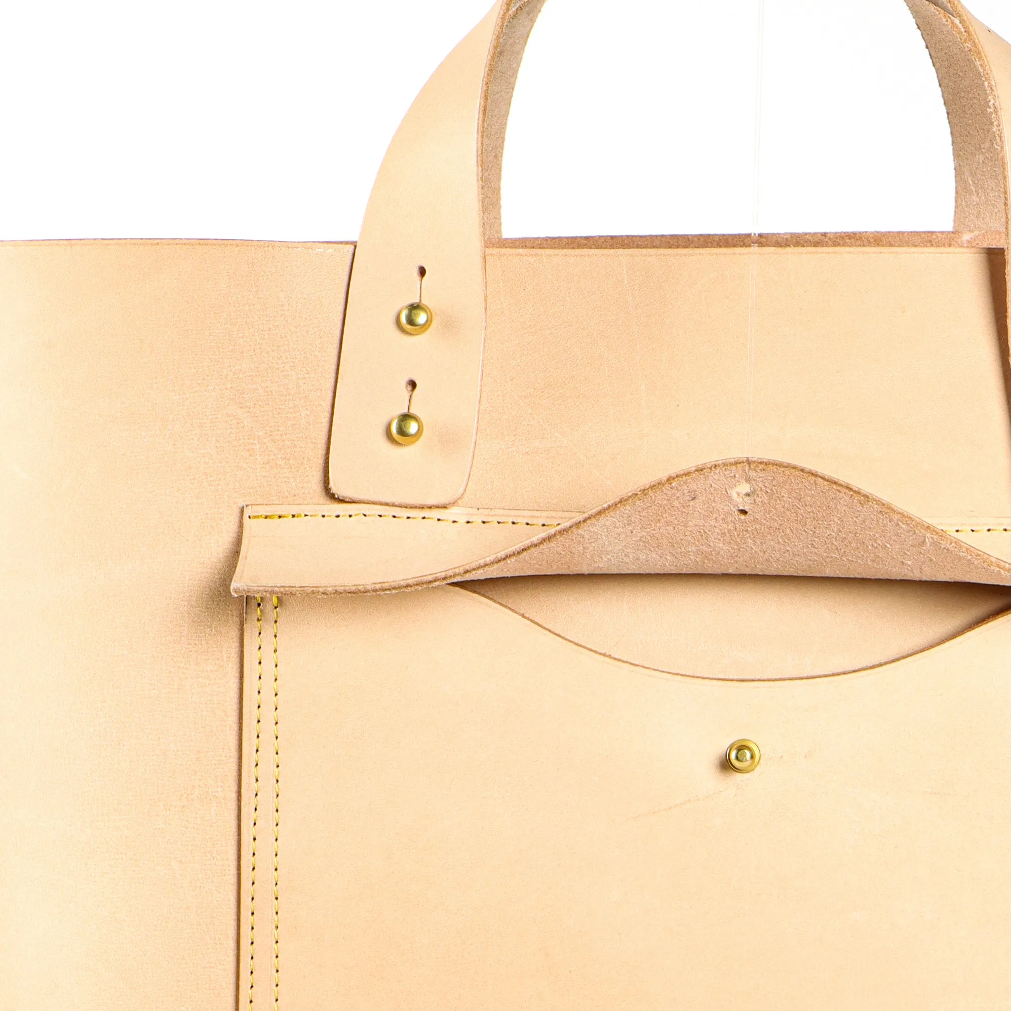 Leather Bucket Tote | Undyed (sample)