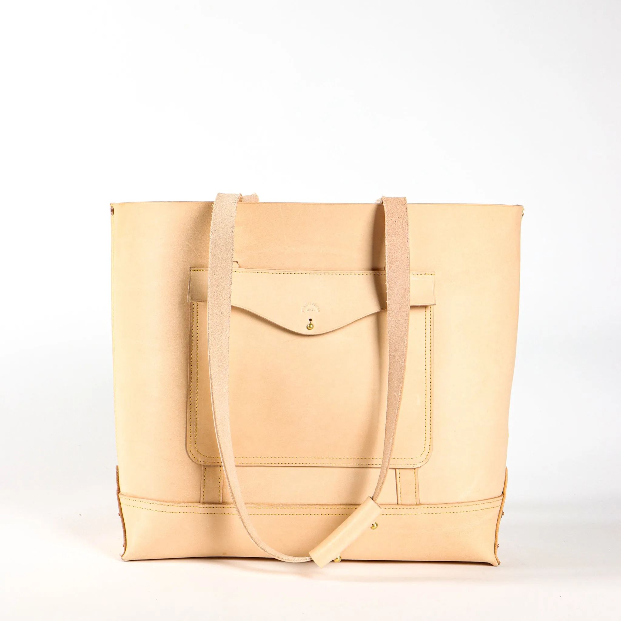 Leather Bucket Tote | Undyed (sample)