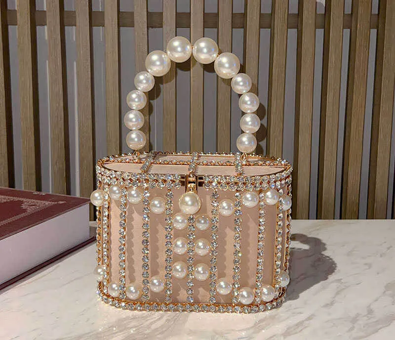 Lisa Pearl Beaded Clutch Bridal Handbag