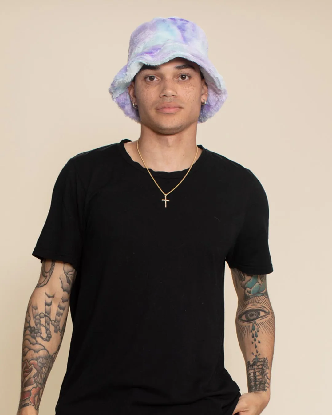 Men's Fur Bucket Hat | Tie Dye Mer-Cat