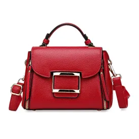 Oil Wax Leather Casual Shoulder Bag Fashion All-Match Messenger Bag Net Red Female Bag