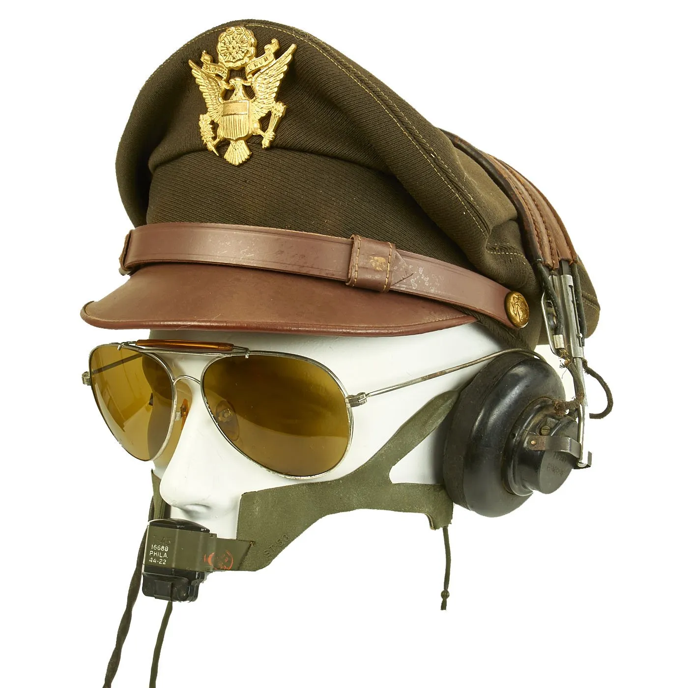 Original U.S. WWII USAAF Pilot Flight Headgear Set