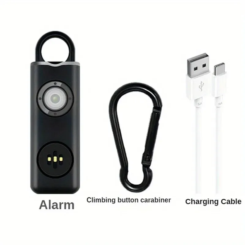 Pendant Personal Alarm   LED Emergency Light Self Defense Keychain