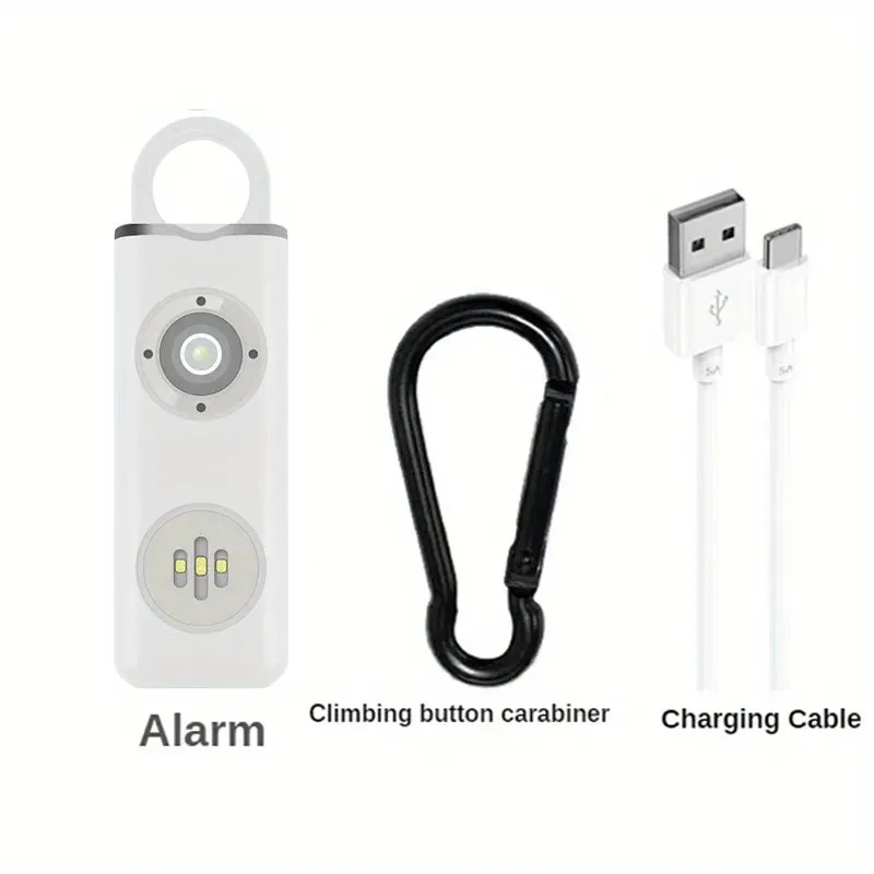 Pendant Personal Alarm   LED Emergency Light Self Defense Keychain