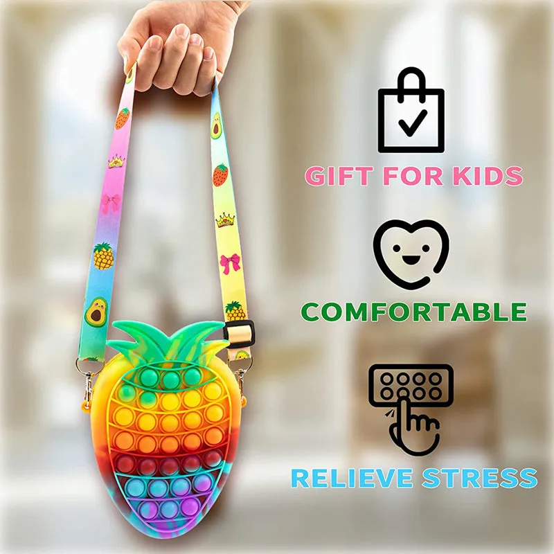 Pop Fidget Sensory Decompression Toy Cute Shoulder Bag