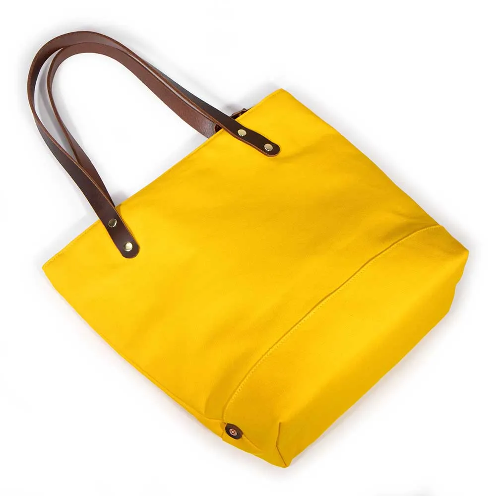 Solar Yellow Canvas Portfolio Tote